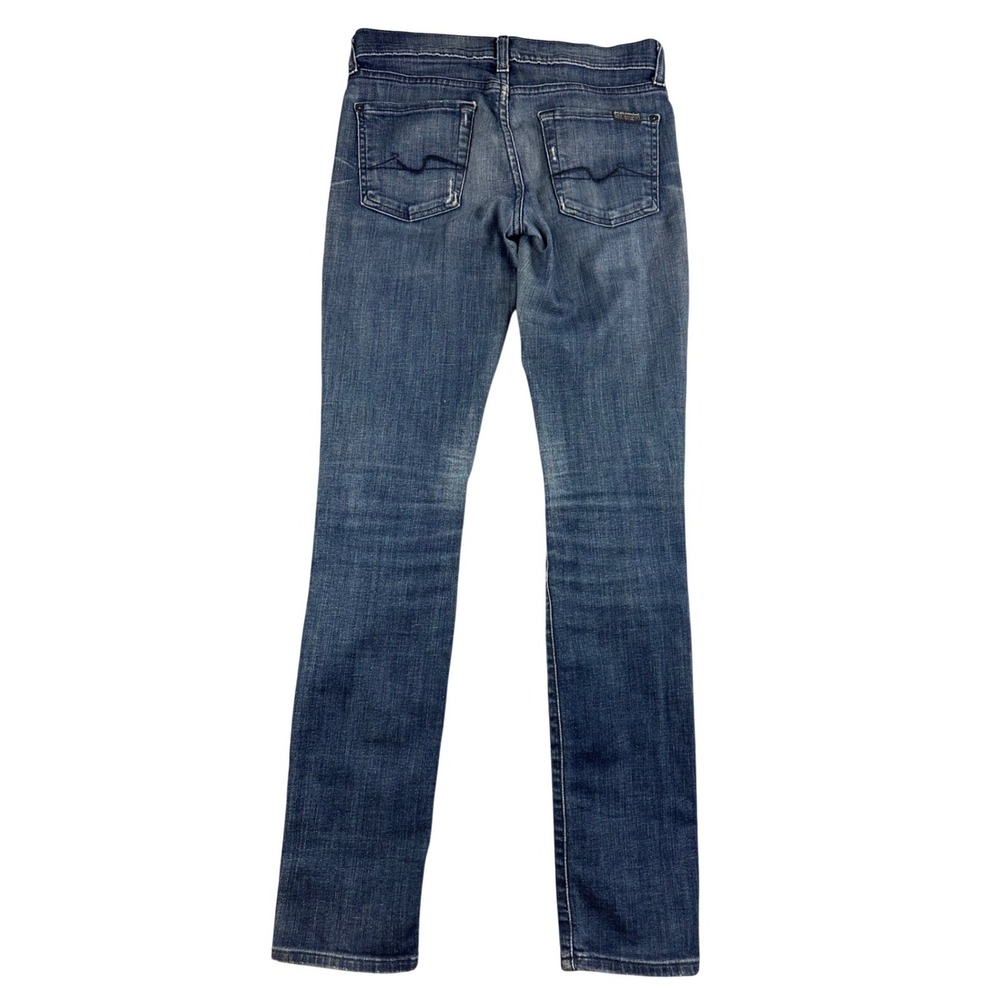 7 For All Mankind Gwenevere Skinny Jeans Women 24 Blue Denim P179P702SB - Picture 2 of 9